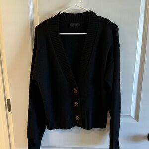 nuuds Black Women's Cardigan with Buttons